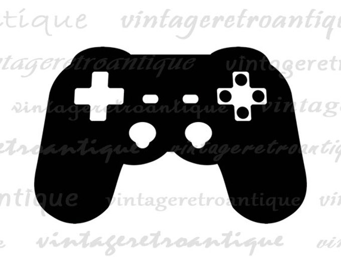 Video Game Controller Image Graphic Printable Gaming Digital Download Antique Clip Art Jpg Png Eps HQ 300dpi No.3942