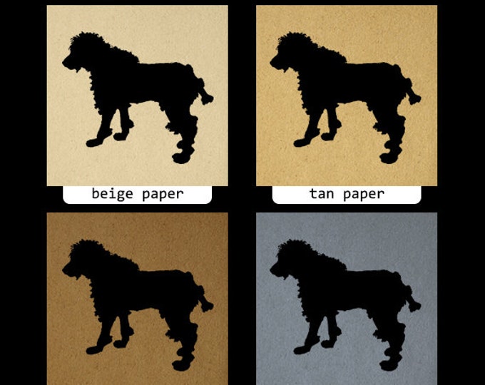 Dog Silhouette Printable Digital Image Pet Illustration Download Graphic Vintage Clip Art Jpg Png Eps HQ 300dpi No.3352