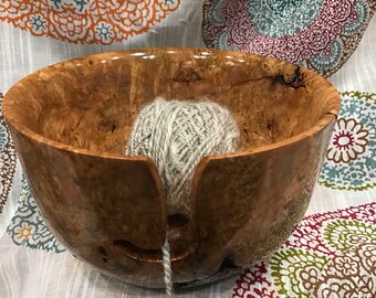 Yarn bowl, wood yarn bowl, wood bowl, bowl.