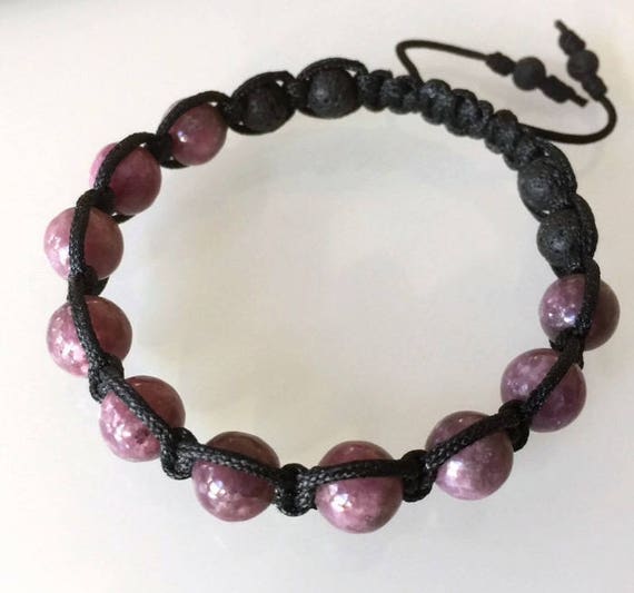 Lepidolite Shamballa Bracelet GESHA0114