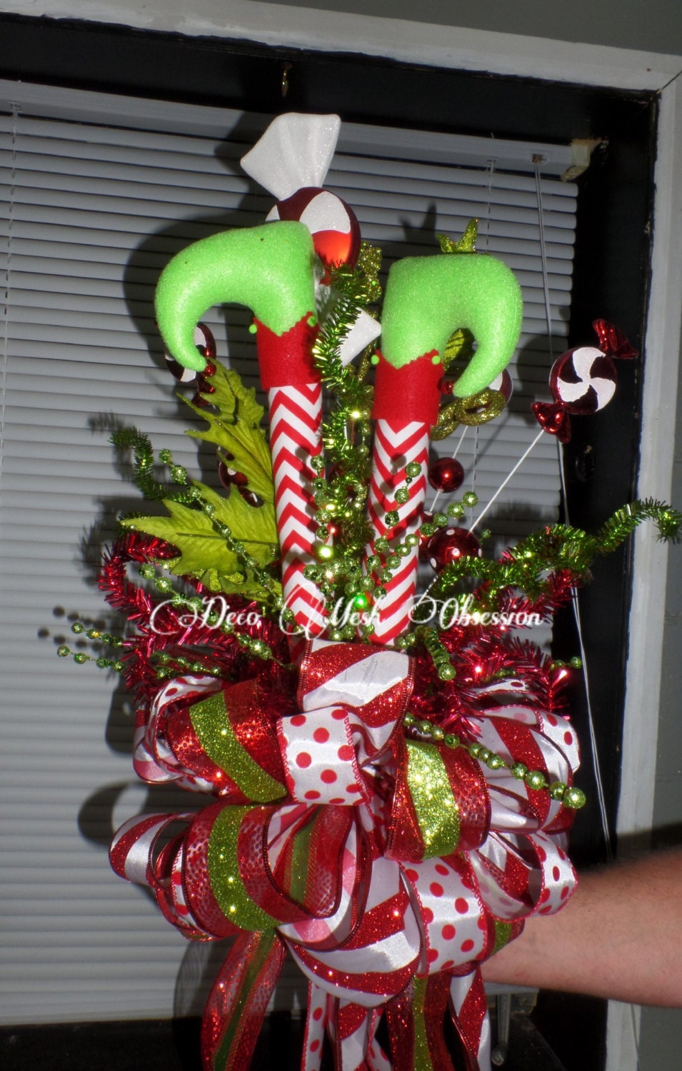 Elf Legs Christmas Tree Topper READY TO SHIP