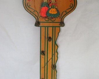 Vintage Wood Key Holder - Key-per of Keys - Far Rockaway NY