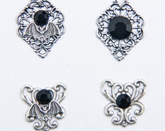 Gothic Bindi - black filigree - choose your design
