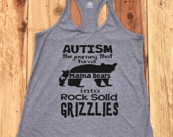 ADULT WOMAN Autism awareness autism mom autism mama bear shirt