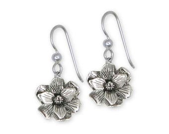 Magnolia Earrings Jewelry Sterling Silver Handmade Flower Earrings MG4-FW