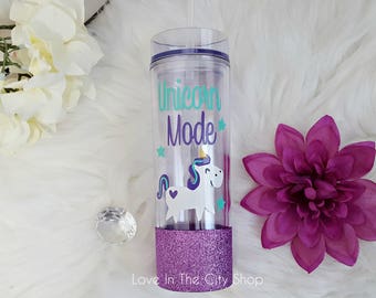 Unicorn Water Bottle, Unicorn Tumbler, I'm Really a Unicorn, Custom Water Bottle, Glitter Water Bottle, Glitter Tumbler, Unicorn Gift