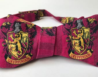 Gryffindor Inspired Self Tie Bow Tie, Harry Potter