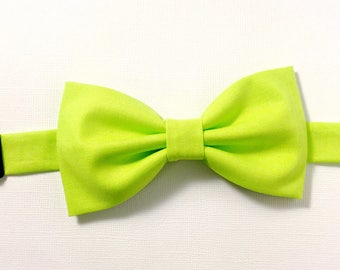 lime green bow tie and suspenders