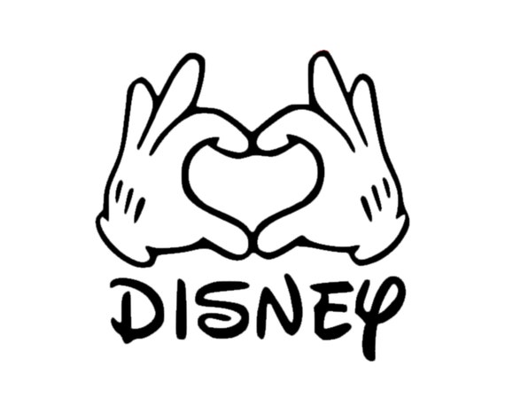 Download Mickey Mouse Hands form Heart Decal Disney Mickey Decal