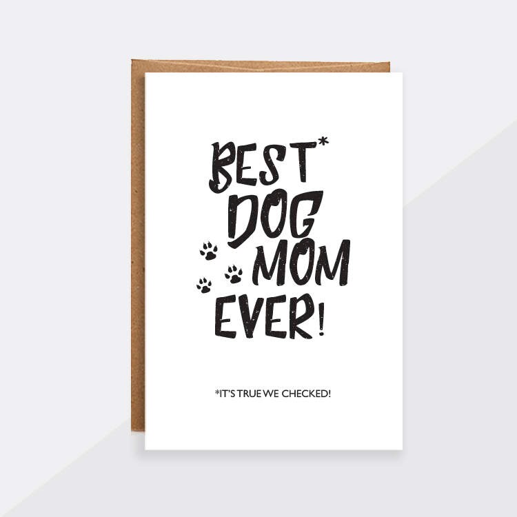 Mothers day card from dog pet mom mothers day from dog to