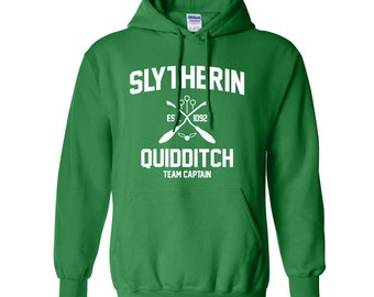 Harry Potter Sweatshirt Slytherin Sweatshirt Harry Potter Slytherin Quidditch Hogwarts Hoodie Sweater Sweatshirt Crewneck Apparel Unisex