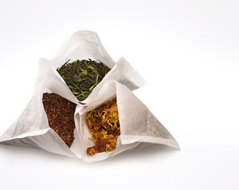 25 Empty ea Bags Heat Seal Size 2.3" x 3" Ready to fill Herbal Tea