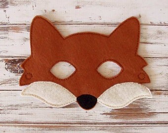 Fox Mask - Felt - Kids Mask - Costume - Dress Up - Halloween - Pretend Play