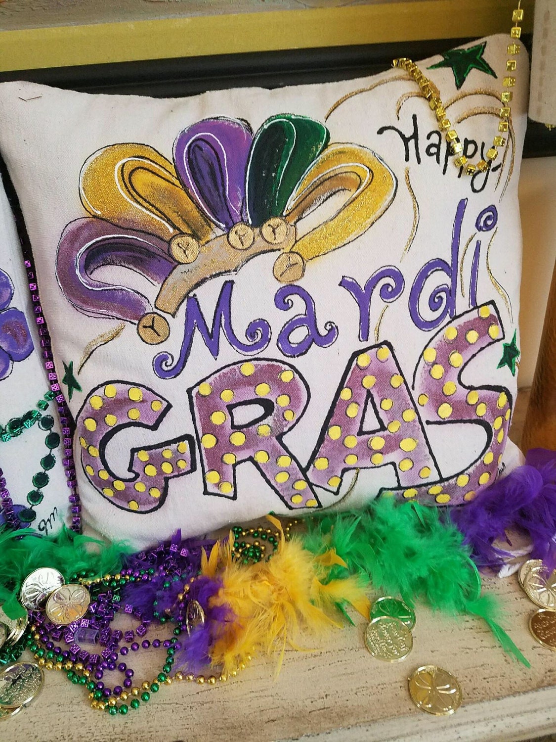 mardi gras pillows amazon