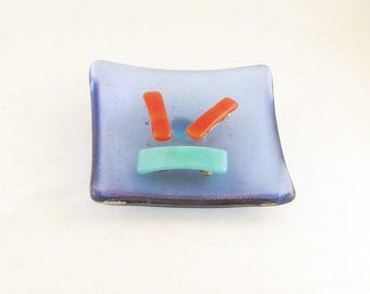 MINI barrettes - Dichroic glass barrette - small barrettes - hair jewelry (4389-4949-4950)