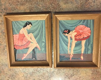 Vintage Ballerina Paint by Number Set
