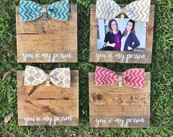 Rustic Greys Anatomy You're My Person/Stained Photo Frame