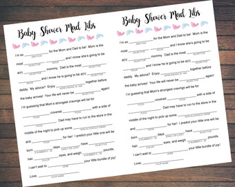 Baby Shower Game | Mad Libs | Printable Download