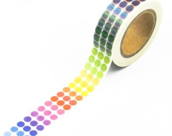 1 Roll Polka Dot Washi Tape 15mm x 10meters For Gift Wrap//DIY//Craft//Stationary//Scrapbooking//Card Making//Collage
