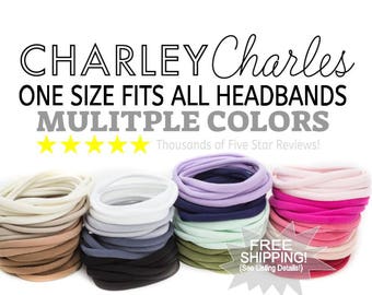 WHOLESALE Nylon Spandex Baby Headband, Free Shipping, SAMPLE PACK Newborn Skinny Very Stretchy One Size Fits most, Baby Girl Headband