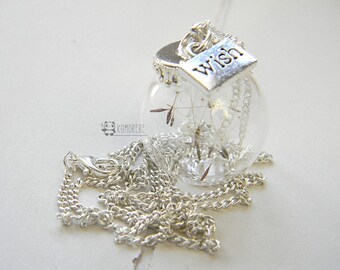 Wish, Dandelion, dandelion seeds glass ball, MAKE A WISH & take it always with you