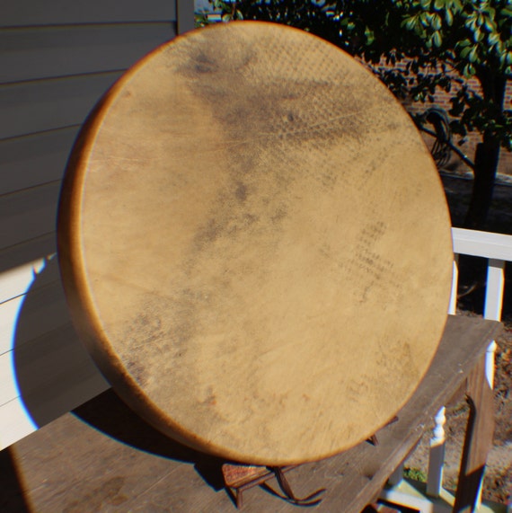 24 Elk Hide Hand Drum Native American Made William