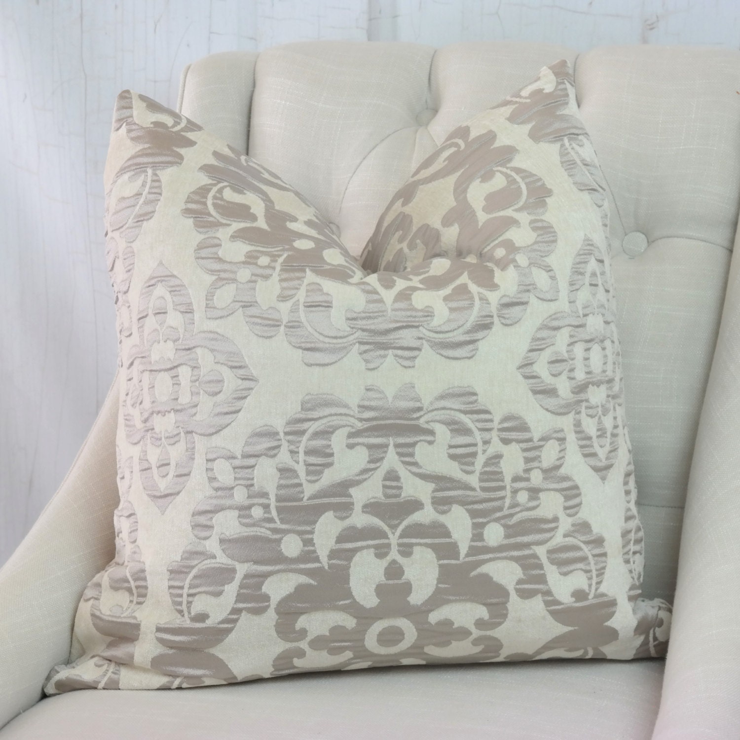 Designer Pillows Grey Pillow Cover Both or One by ItsSewSandiLee