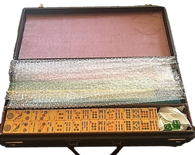Vintage 1930s Chinese Bakelite Mahjong Set, 152 Tiles, American Chinese Mahjong Set, Case Mahjongg, Family Game Night