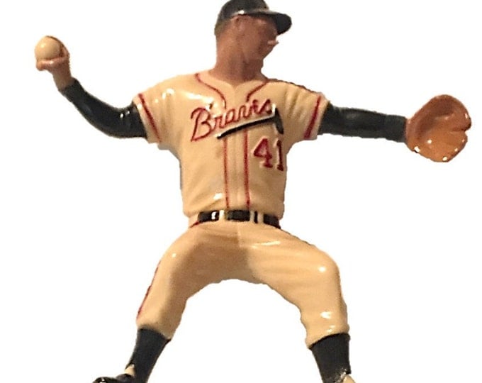 Vintage Eddie Mathews Figurine | Original 1950's Braves Hartland Figurine | MLB Hall of Fame | Vintage MLB