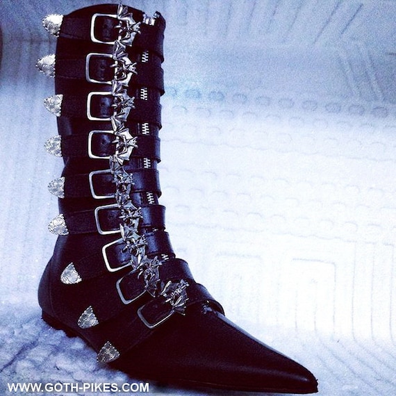 goth pikes winklepicker shoes