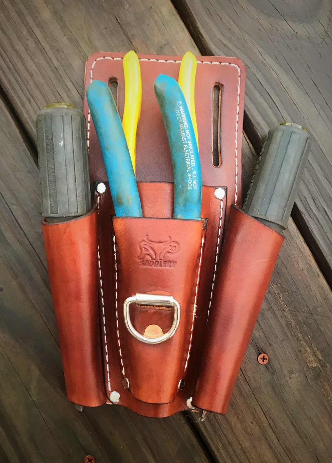 Custom Leather Tool Pouch Heavy Duty 4 Tool
