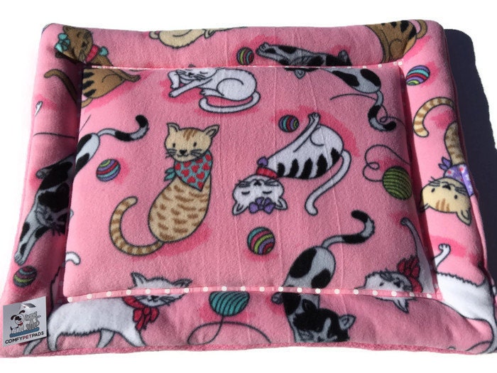 Pink Cat Bed Mat Kitten Pad Bed for Cats Crate Pet Mats
