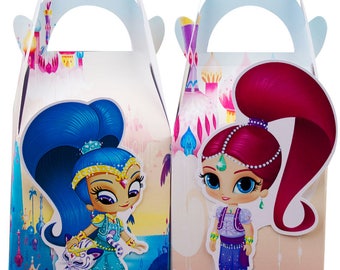 Shimmer And Shine Favor Box Candy Box Gift Box Cupcake Box Boy Kids Birthday Party Supplies Decoration Event Party Supplies