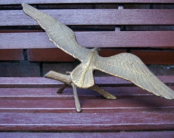 Vintage solid brass eagle statue.
