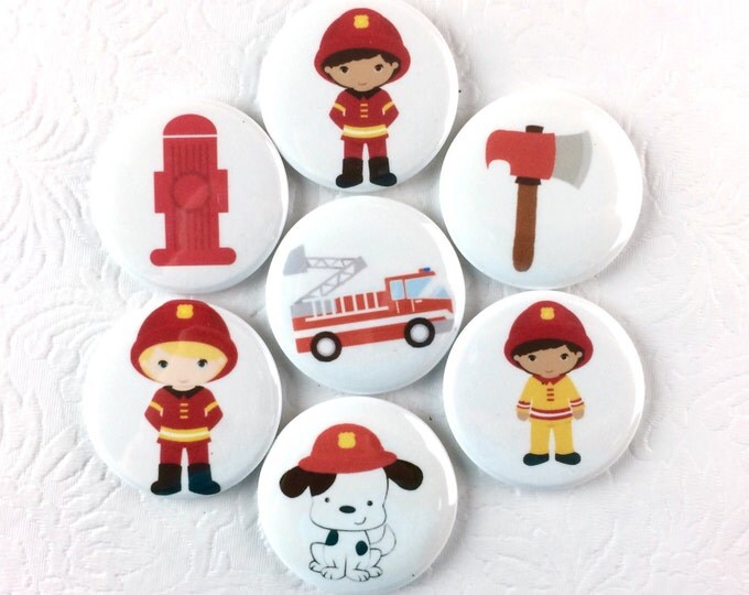 Firefighter Party Favors - Firefighter Quiet Toy - Early Math Magnets - Classroom Magnets - Christmas Gifts - Stocking Stuffers