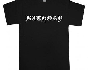 Bathory T-shirt New Black t shirt S M L XL XXL Black Metal Band Logo Celtic Frost Quorthon Venom Hellhammer