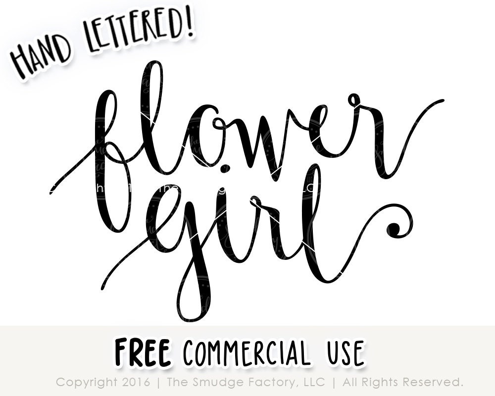 Download Flower Girl SVG Cut File, Silhouette, Cricut, Vector Hand ...