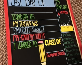 Last Day of School Chalkboard