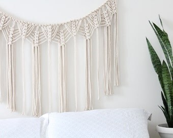 Macrame Wall Hanging, Wallbanner, Nursery decor, Backdrop Wedding, first birthday, home decor - model STELLA