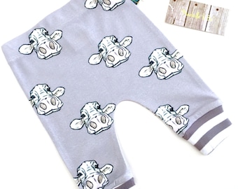 READY to SHIP baby leggings, baby clothes, cow baby leggings, organic baby clothes, toddler pants, baby pants, baby gift, cows, farm
