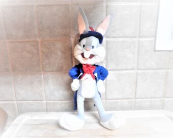 Vintage 12 1/2 inch bugs bunny patratic plush toy