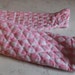 Vintage baby girl clothes Footed pants vintage baby girl 3 months, 6 month pink and white plaid quilted infant