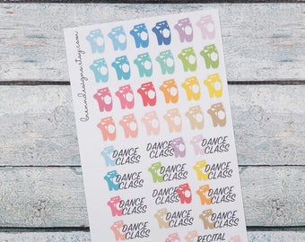 Dance Class Stickers, Ballet Shoes, Dance Competition, Icon Planner Stickers