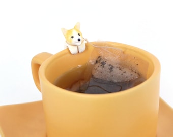 Welsh Corgi Tea Bag Holder - Pembroke Corgi Tea bag Holders - Dog Lovers Gifts - Tea Cup Decor - Mug Decor - Bowl Decor - Tea Lovers Gifts
