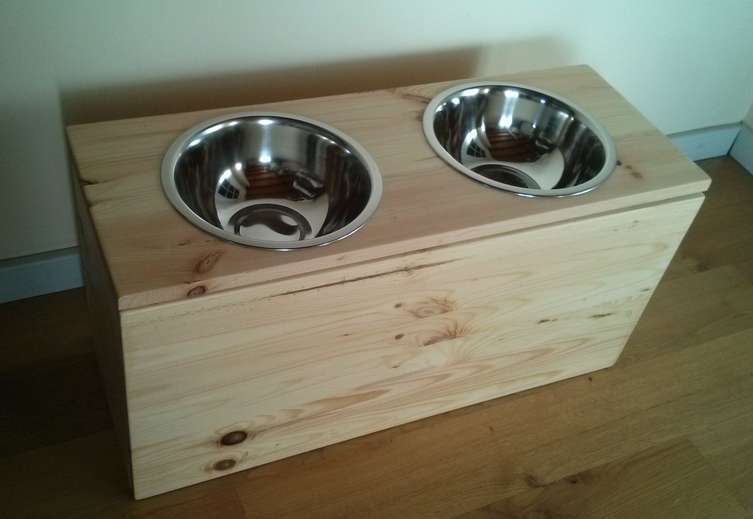 Big Dog feeding storage station big dog bowls by VugecWoodworks