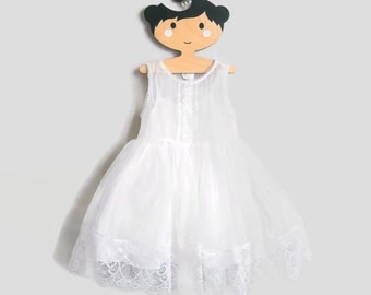 Fairy White dress, lace toddler dress, white lace girl dress, flower girl dress, baby girl dress, holiday dress