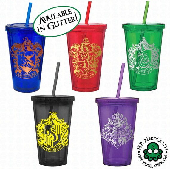 Hogwarts House Cup Tumblers COMPLETE SET by HPNerdCrafts on Etsy