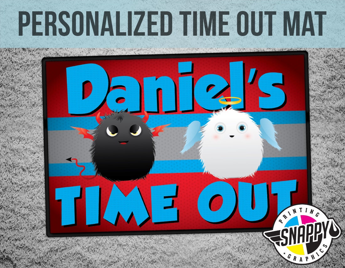 Personalized Time Out BOYS or GIRLS Mat/Rug 24 x