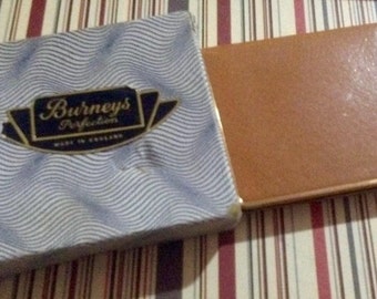 Vintage Cigarette Case Perfection by Burney's of London Genuine Leather. Ideal Credit/Business Card Case. Measures 4inches by 3.5inches.