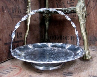 Silver Dish, Silver Tray, Silver Platter, Vintage Platter, Footed Platter, Footed Dish, Afternoon Tea, Serving Tray, Silver Server